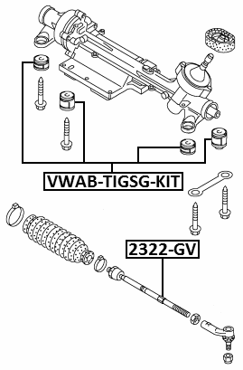 VWAB-TIGSG-KIT - STEERING RACK BUSHING KIT