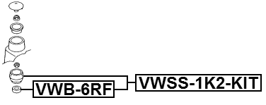 VWB-6RF - FRONT SHOCK ABSORBER BEARING