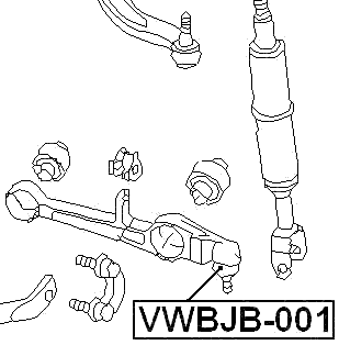 VWBJB-001 - LOWER CONTROL ARM BALL JOINT BOOT 29X23.2X18.6