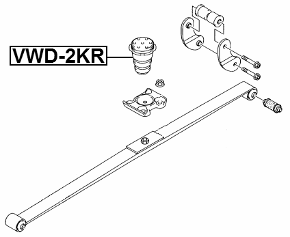 VWD-2KR - REAR LEAF SPRING RUBBER BUFFER