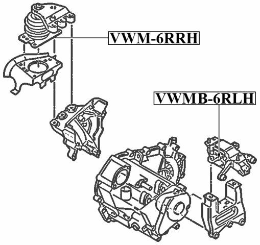 VWM-6RRH - RIGHT ENGINE MOUNT (HYDRO)