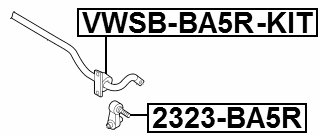 VWSB-BA5R-KIT - REAR STABILIZER BAR BUSH D20.7