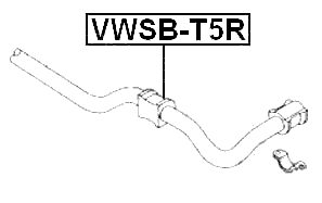 VWSB-T5R - REAR STABILIZER BAR BUSH D20.7