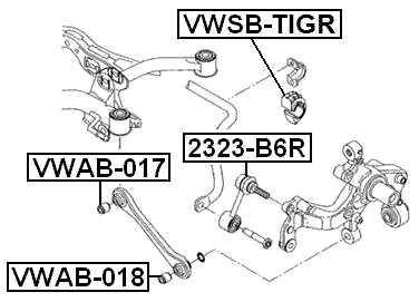 VWSB-TIGR - REAR STABILIZER BAR BUSH D18