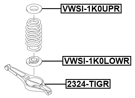 VWSI-1K0LOWR - REAR SPRING LOWER SEAT