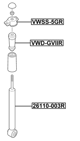 VWSS-5GR - REAR SHOCK ABSORBER MOUNTING