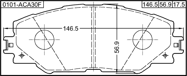 0101-ACA30F - PAD KIT, DISC BRAKE, FRONT - KIT