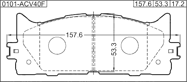 0101-ACV40F - PAD KIT, DISC BRAKE, FRONT - KIT