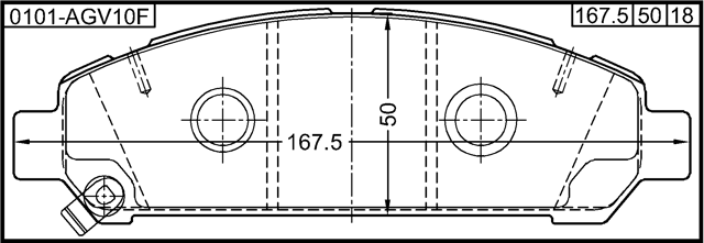 0101-AGV10F - PAD KIT, DISC BRAKE, FRONT (WITH ANTI SQUEAL SHIM)