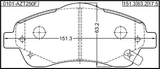 0101-AZT250F - PAD KIT, DISC BRAKE, FRONT