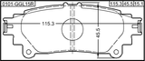 0101-GGL15R - PAD KIT, DISC BRAKE, REAR