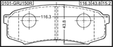 0101-GRJ150R - PAD KIT, DISC BRAKE, REAR