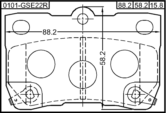 0101-GSE22R - PAD KIT, DISC BRAKE, REAR