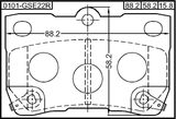 0101-GSE22R - PAD KIT, DISC BRAKE, REAR