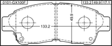0101-GX100F - PAD KIT, DISC BRAKE, FRONT