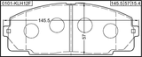 0101-KLH12F - PAD KIT, DISC BRAKE, FRONT