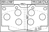0101-LC90F - PAD KIT, DISC BRAKE, FRONT