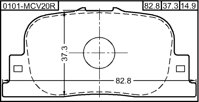 0101-MCV20R - PAD KIT, DISC BRAKE, REAR