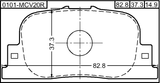 0101-MCV20R - PAD KIT, DISC BRAKE, REAR