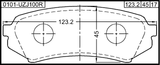 0101-UZJ100R - PAD KIT, DISC BRAKE, REAR