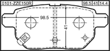 0101-ZZE150R - PAD KIT, DISC BRAKE, REAR