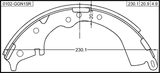 0102-GGN15R - SHOE KIT, REAR BRAKE