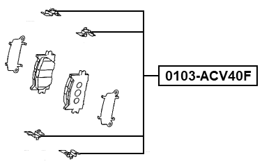 0103-ACV40F - DISC BRAKE CLIP SET