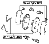 0103-ASU40F - DISC BRAKE CLIP SET