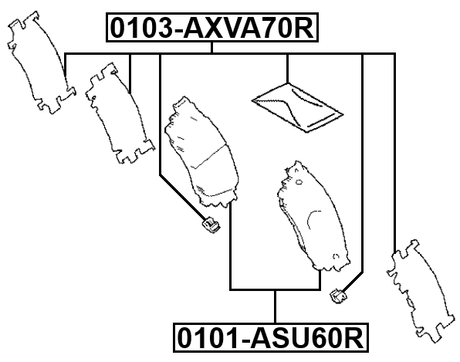 0103-AXVA70R - DISC BRAKE CLIP SET (SET FOR TWO SIDES)
