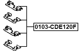 0103-CDE120F - DISC BRAKE CLIP SET