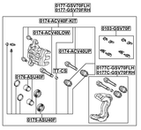 0103-GSV70F - DISC BRAKE CLIP SET (SET FOR TWO SIDES)