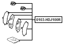 0103-HDJ100R - DISC BRAKE CLIP SET