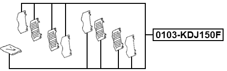 0103-KDJ150F - DISC BRAKE CLIP SET