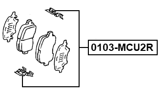 0103-MCU2R - DISC BRAKE CLIP SET (SET FOR TWO SIDES)