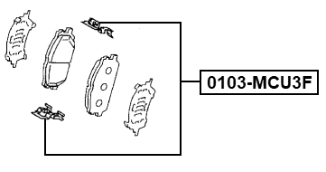 0103-MCU3F - DISC BRAKE CLIP SET