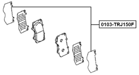 0103-TRJ150F - DISC BRAKE CLIP SET