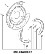 0104-GRJ200R-KIT - BRAKE SHOE FITTING KIT