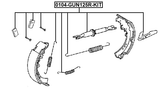 0104-GUN125R-KIT - BRAKE SHOE FITTING KIT