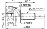 0110-051A48 - OUTER CV JOINT 23X56X26