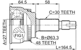 0110-060A48 - OUTER CV JOINT 27X63X30