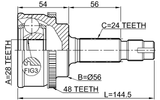 0110-NLP10A48 - OUTER CV JOINT 28X56X24