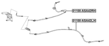 01100-ASA42LH - PARKING BRAKE CABLE, LEFT