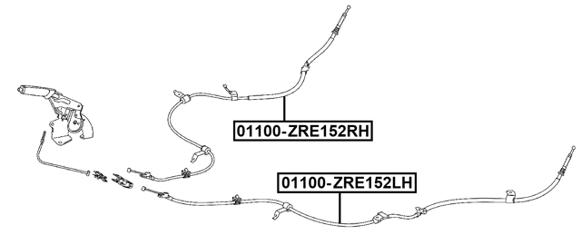 01100-ZRE152RH - PARKING BRAKE CABLE, RIGHT