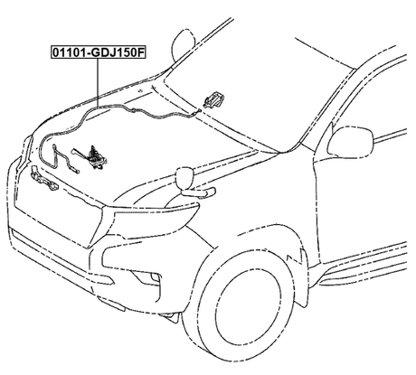 01101-GDJ150F - CABLE ASSEMBLY HOOD LOCK CONTROL