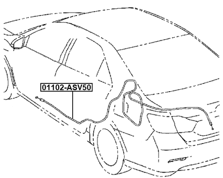 01102-ASV50 - CABLE ASSEMBLY TAILGATE LOCK CONTROL