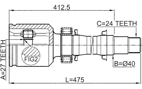 0111-ACA38RH - INNER CV JOINT RIGHT 27X40X24