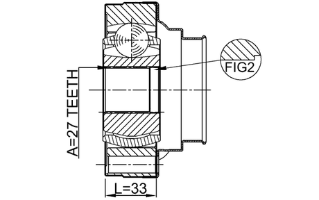 0111-ACU10 - INNER CV JOINT 27X96