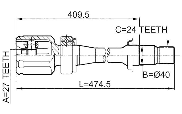 0111-ACV30RH - INNER CV JOINT RIGHT 27X40X24