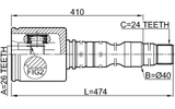 0111-ACV40RH - INNER CV JOINT RIGHT 26X40X24
