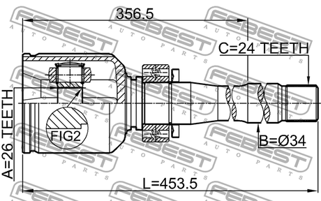 0111-AGV15RH - INNER CV JOINT RIGHT 26X34X24